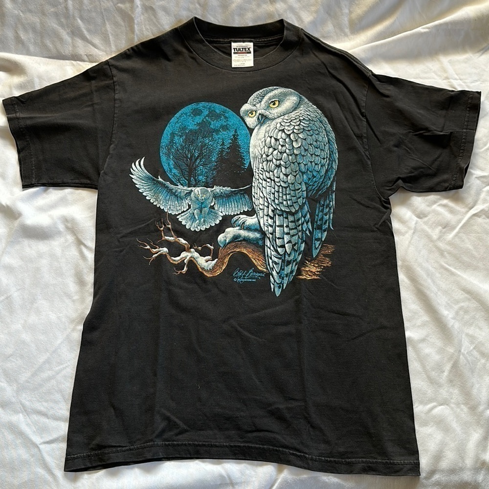 Vintage 1990s Cliff Bonamie Owl Shirt - Size Large